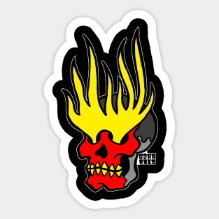 Flaming Eye Skull Sticker